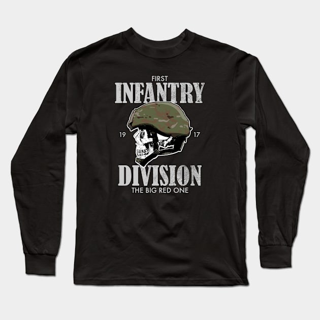 1st Infantry Division (distressed) Long Sleeve T-Shirt by TCP